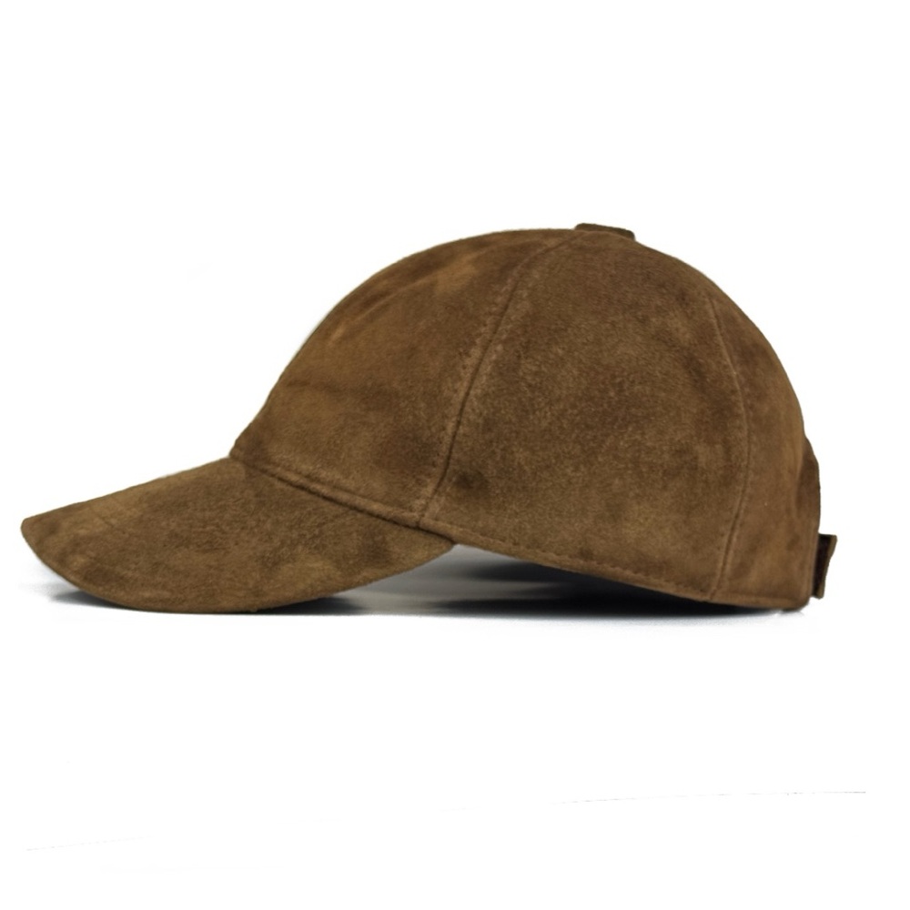 Real Leather Suede Ball Cap | Leather Hat